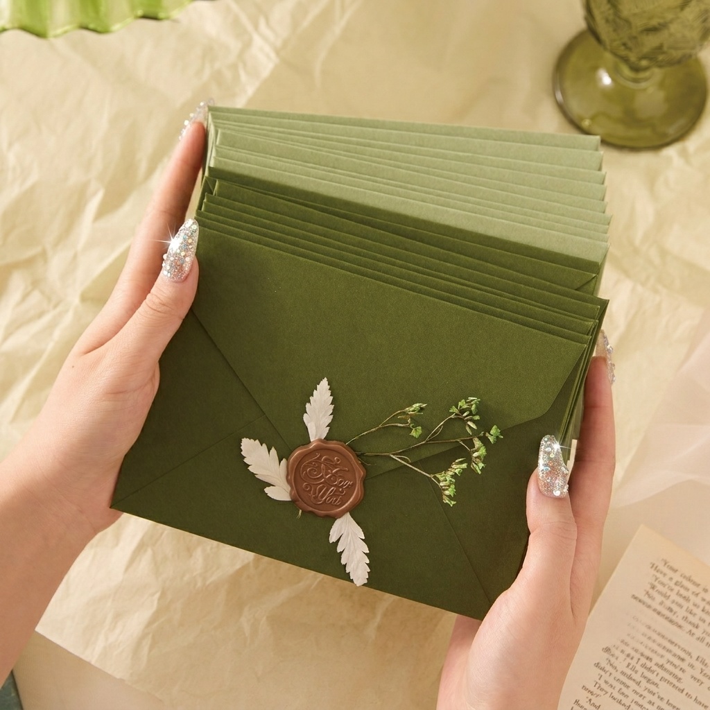 20/50 Pcs Avocado Romantic Env - Wax Seal Letter Kit ulasan dan harga