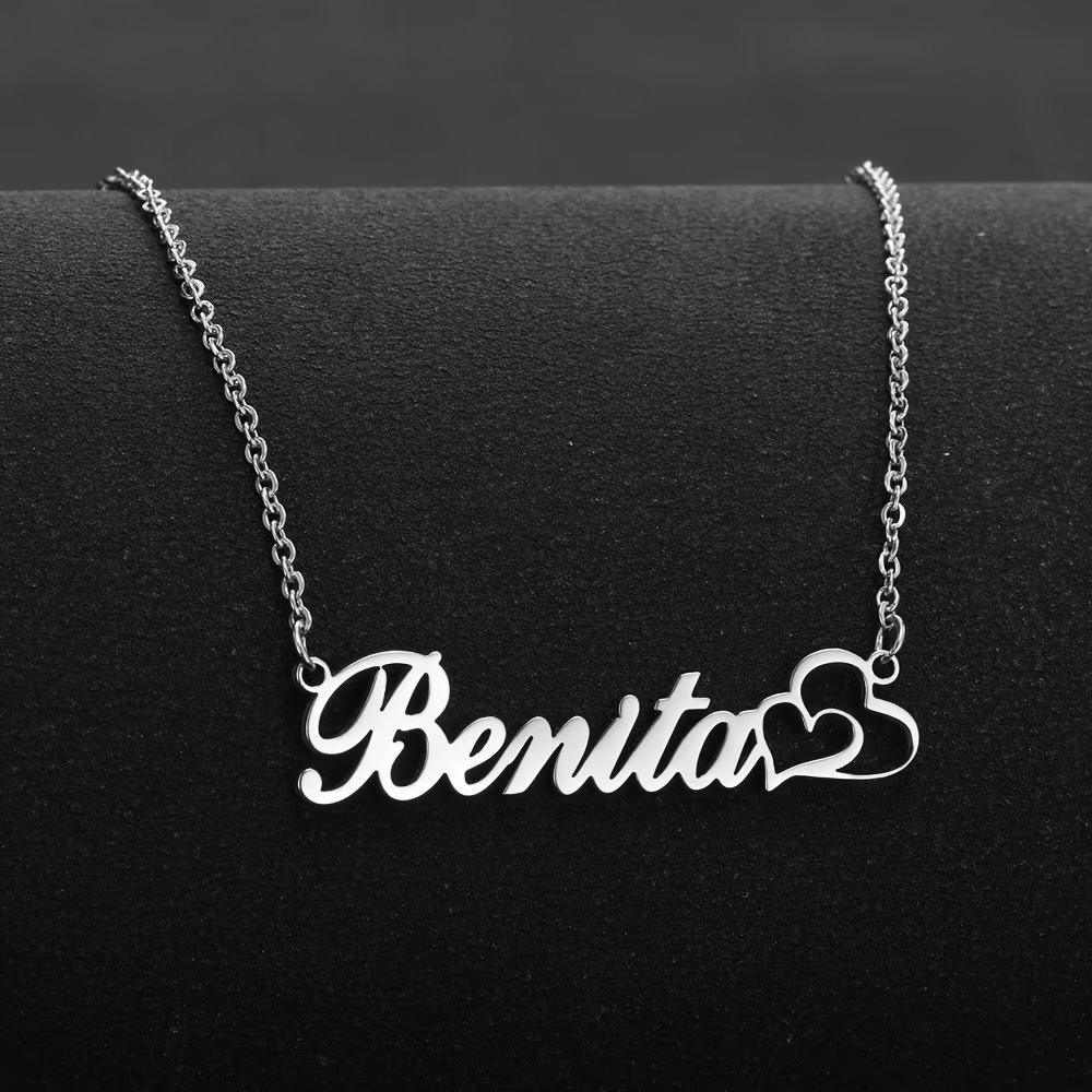 Personalized Double Heart Cust - Name Necklace Custom ulasan dan harga