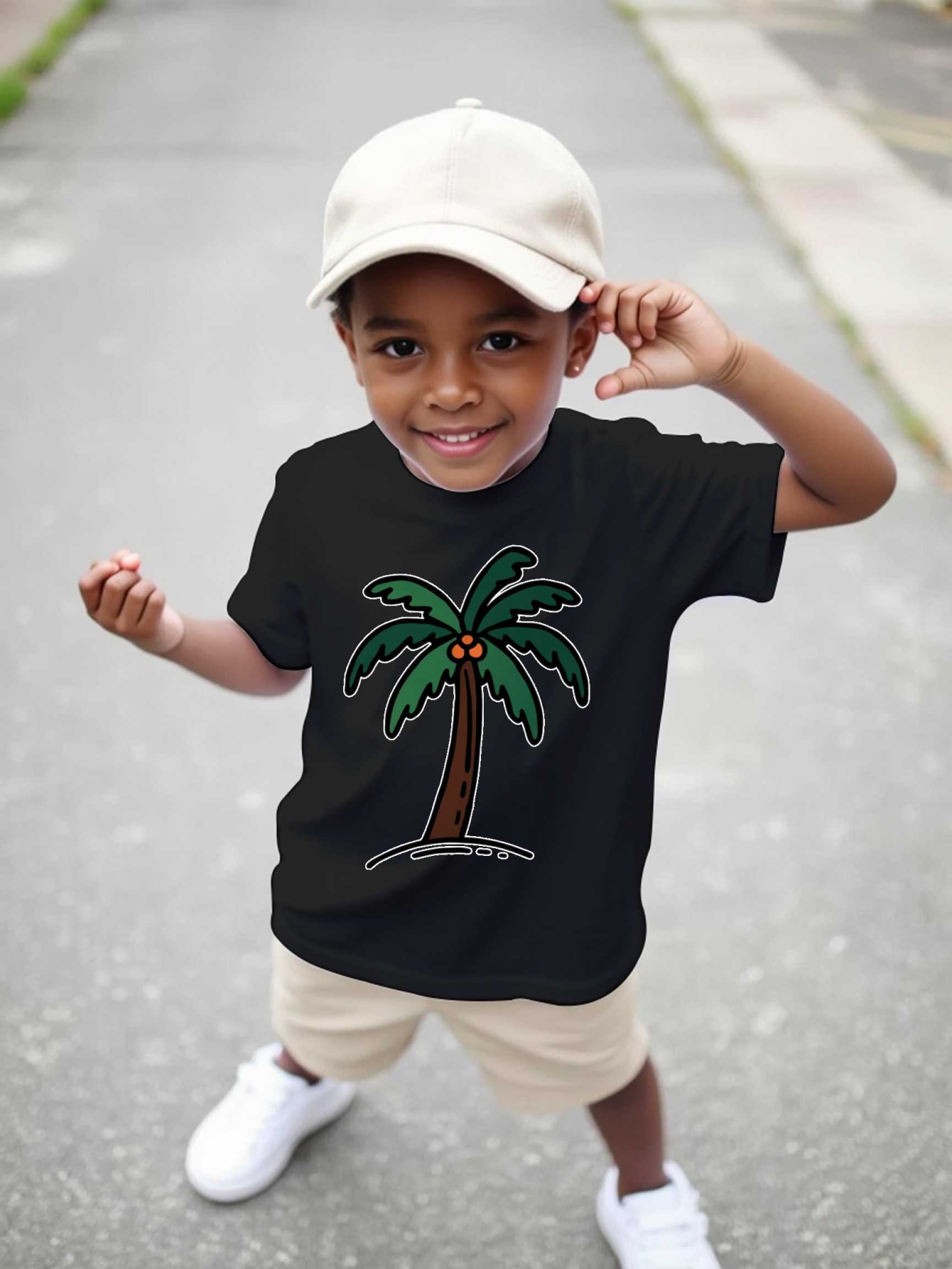Cartoon Coconut Palm Tree Trop - Family Tree Print ulasan dan harga