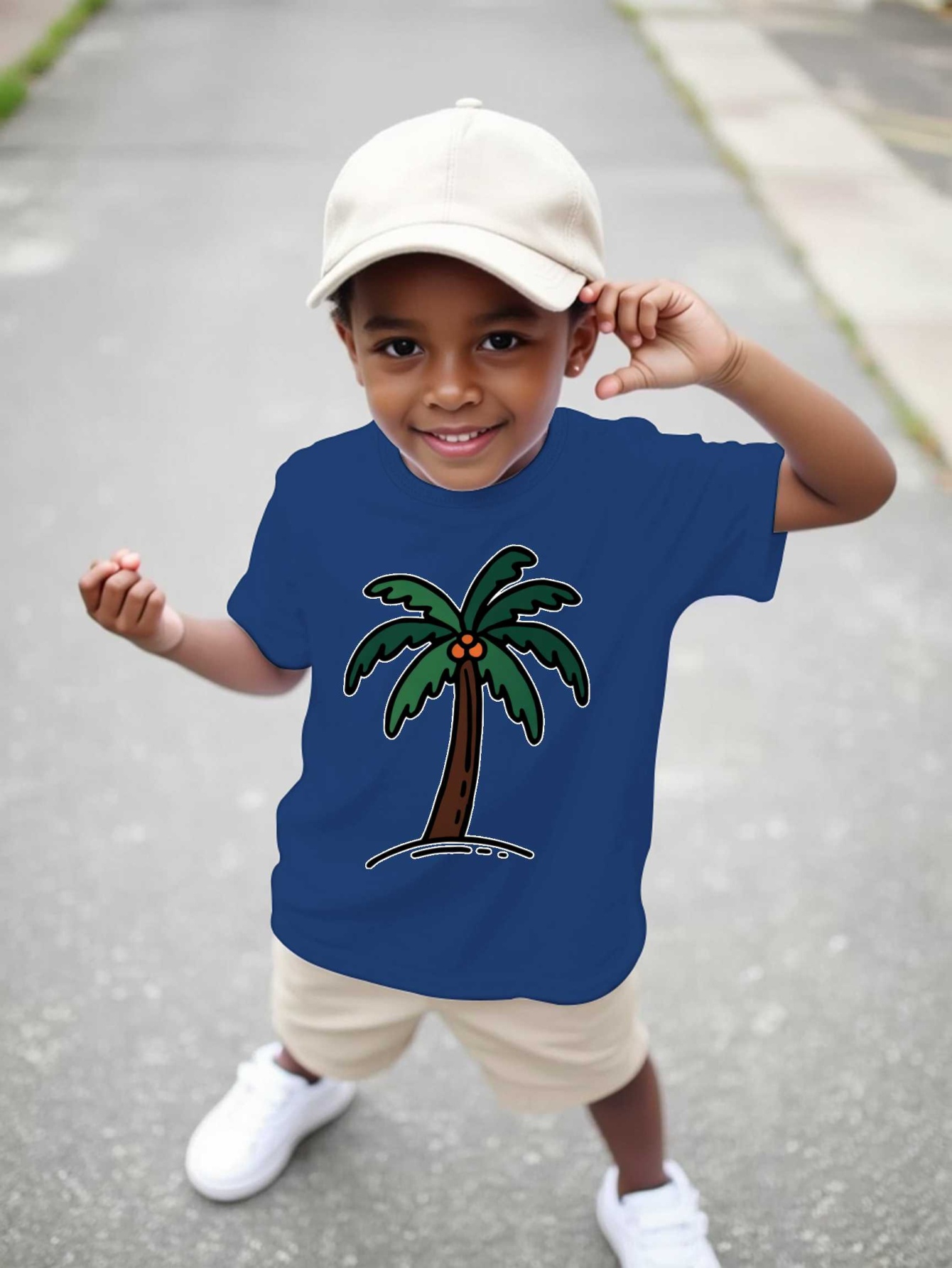 Cartoon Coconut Palm Tree Trop - Family Tree Print ulasan dan harga