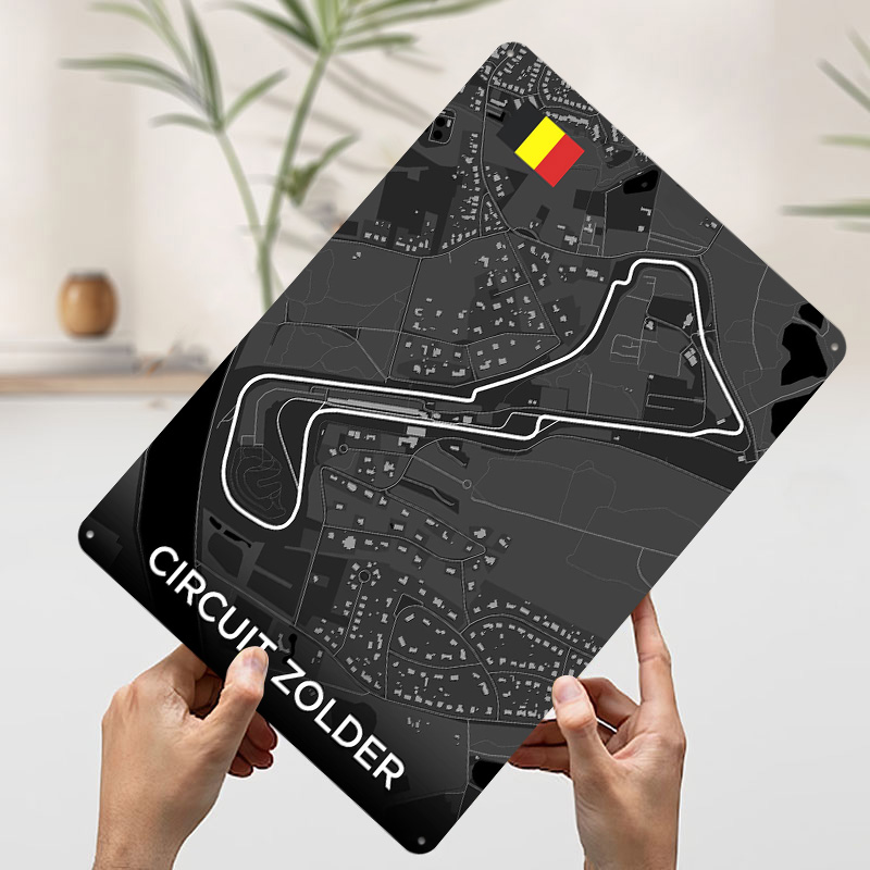 Circuit Zolder Track Map Metal - Custom Map Poster ulasan dan harga